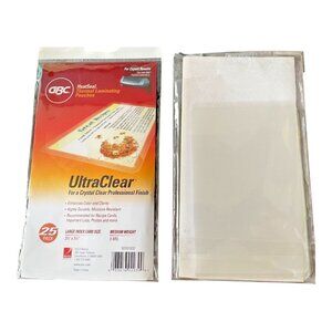 Set of 50 Thermal Laminating Pouches Index Card Size GBC HeatSeal 5 mil